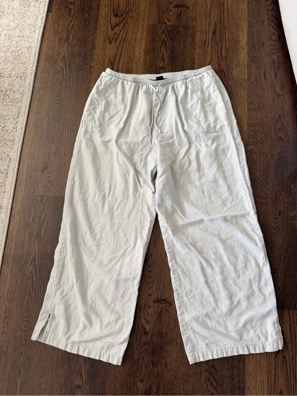 Women’s Light Gray Drawstring Casual Pants